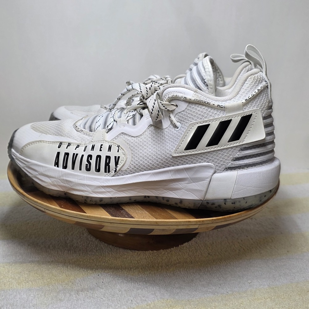 Adidas Dame 7 EXTPLY Mens 8 Team Opponent Advisory White Shoes Sneakers H68990